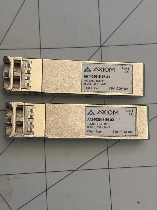 Axiom AA1403015-E6-AX 10GBASE-SR SFP+ Transceivers (2x)