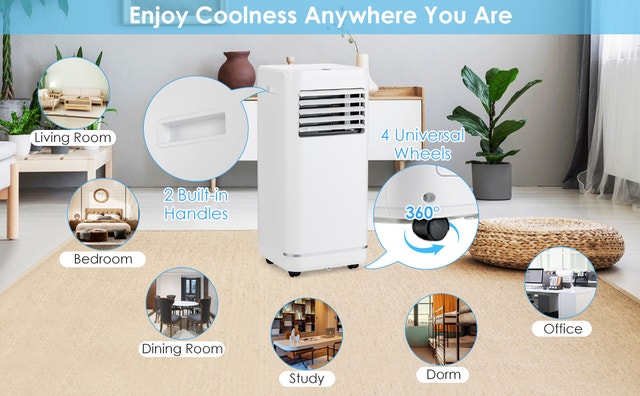 Costway FP10233US-WH 8000 BTU Portable 3-in-1 Air Conditioner - photo 5