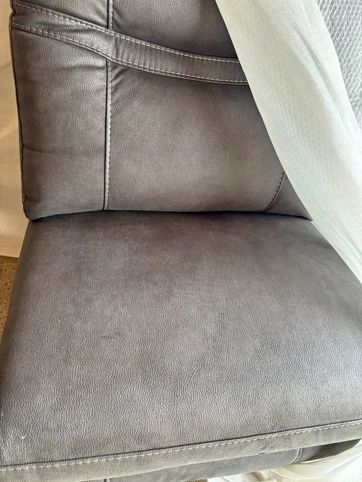 Brown Faux Leather Chair