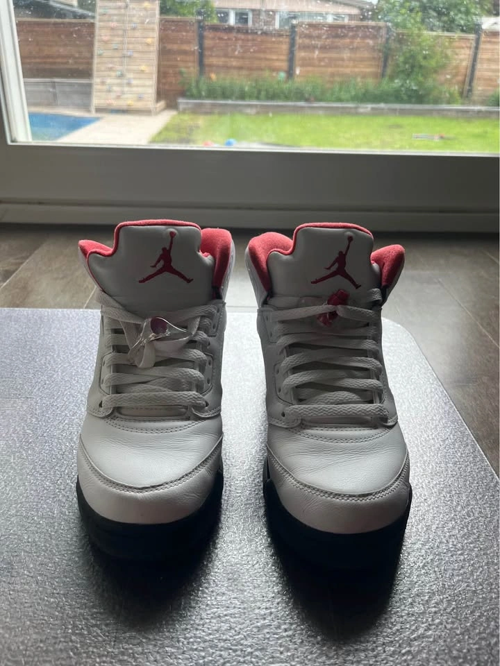 Jordan 5 Retro “Fire Red - Silver Tongue” 5.5Y - photo 2