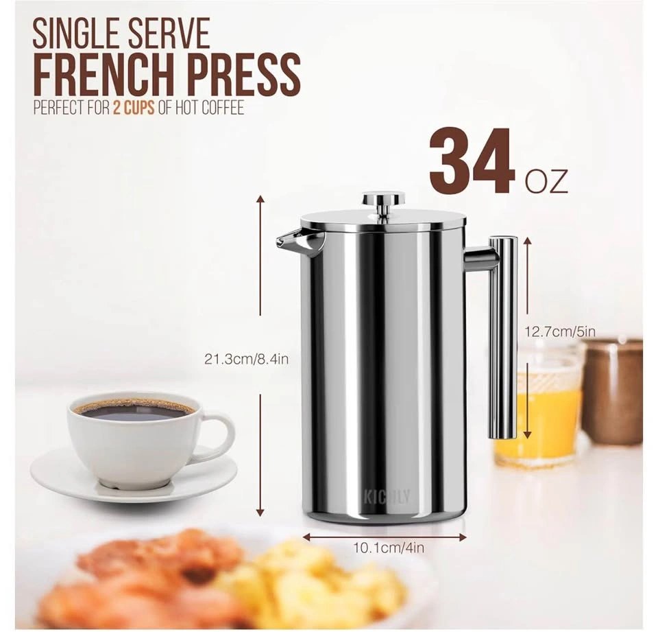 FRENCH PRESS COFFEE PRESS-STAINLESS 34 OZ - photo 3