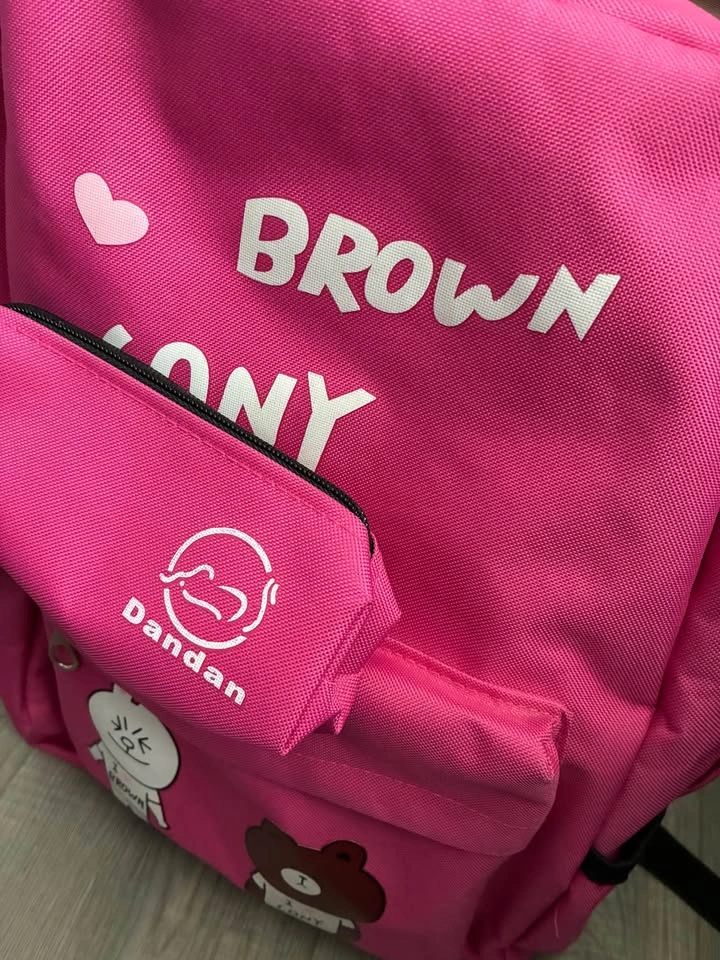 Pink Line Friends Brown & Cony Backpack with Pencil Case - photo 4