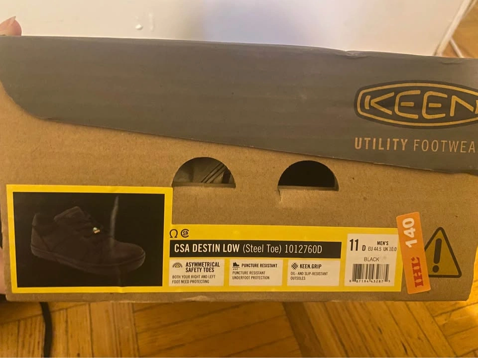 Keen CSA Destin Low Steel Toe Work Shoes Men's 11 Black - photo 3