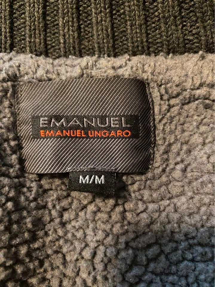 Men’s Emanuel Emanuel Ungaro Sherpa-Lined Zip-Up Sweater, Size M - photo 3