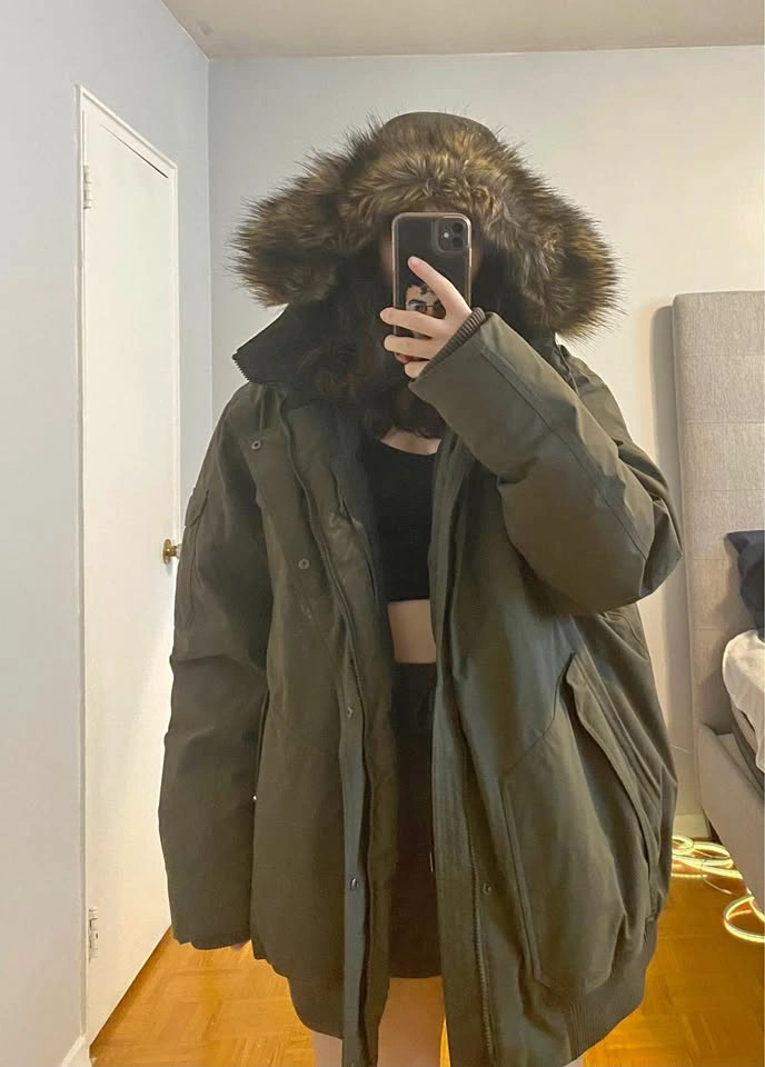 The North Face Men's Gotham Parka XL Olive Green