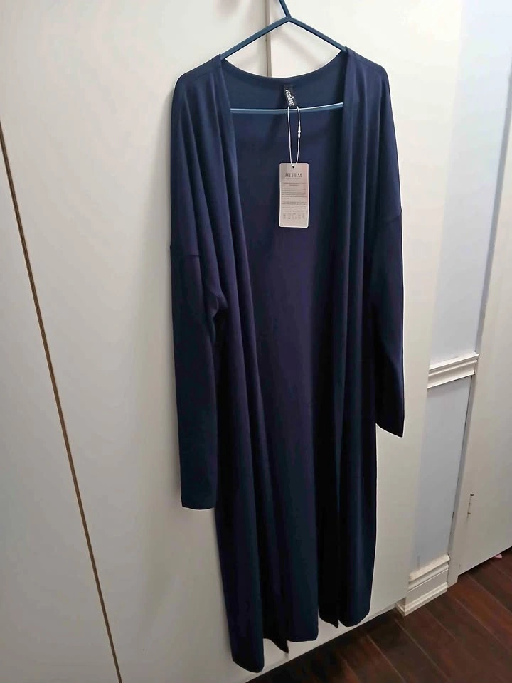 Long Full Selves Cardigan Navy Blue