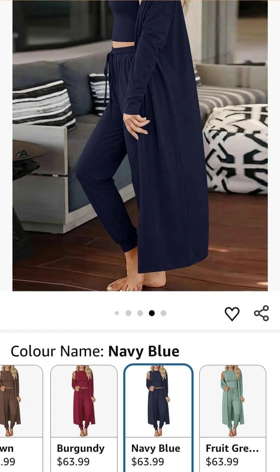 Long Full Selves Cardigan Navy Blue - photo 2