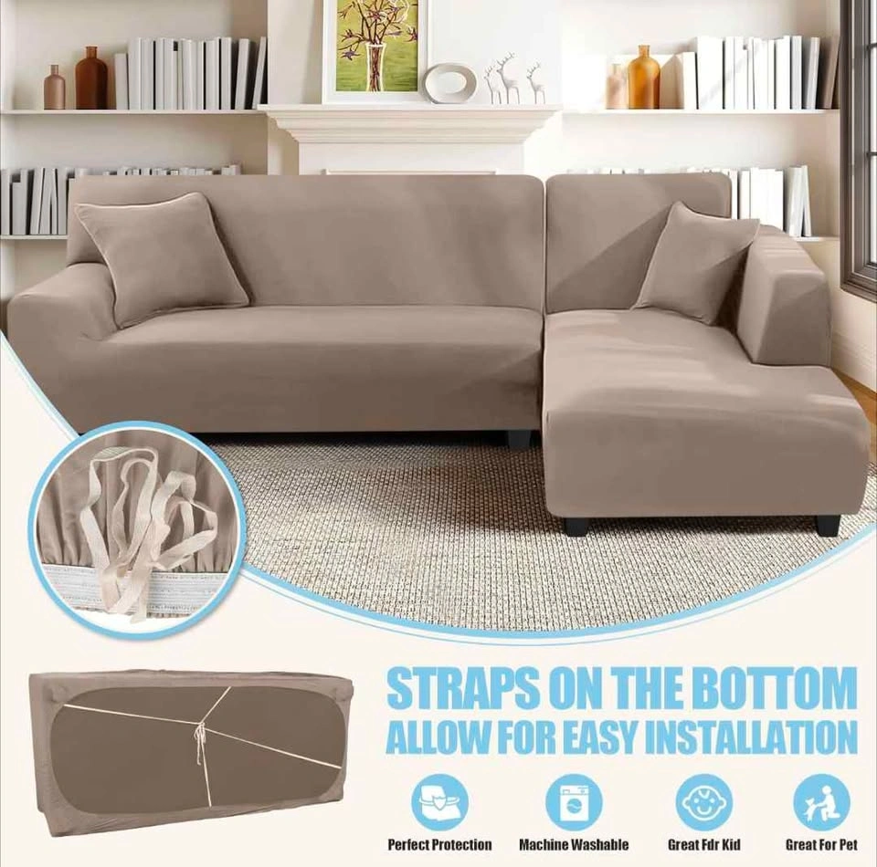 Sectional Sofa Cover with Cushion Covers - Camel colored - photo 3