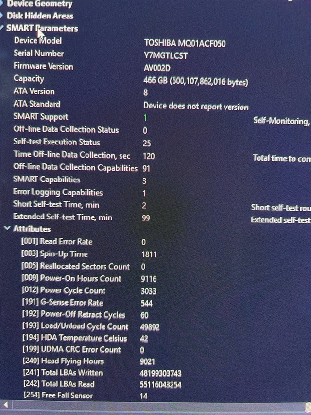 Toshiba MQ01ACF050 500GB HDD
