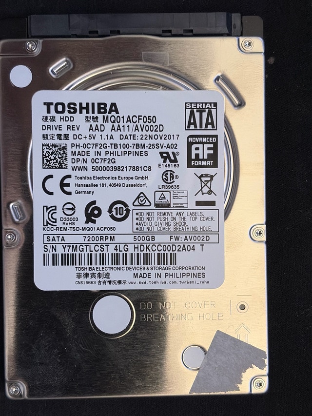 Toshiba MQ01ACF050 500GB HDD - photo 2