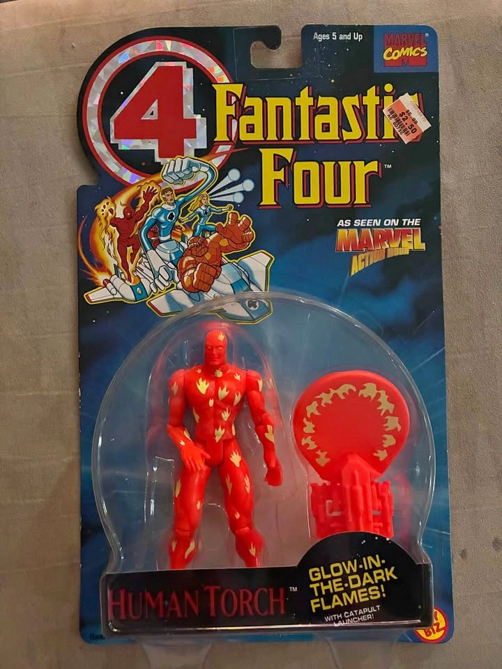 Vintage 1994-1995 Toy Biz Marvel Fantastic Four Human Torch