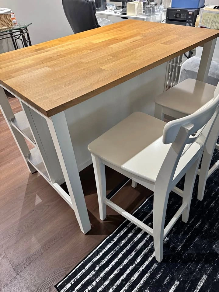 IKEA STENSTORP Kitchen Island + 2 Stools