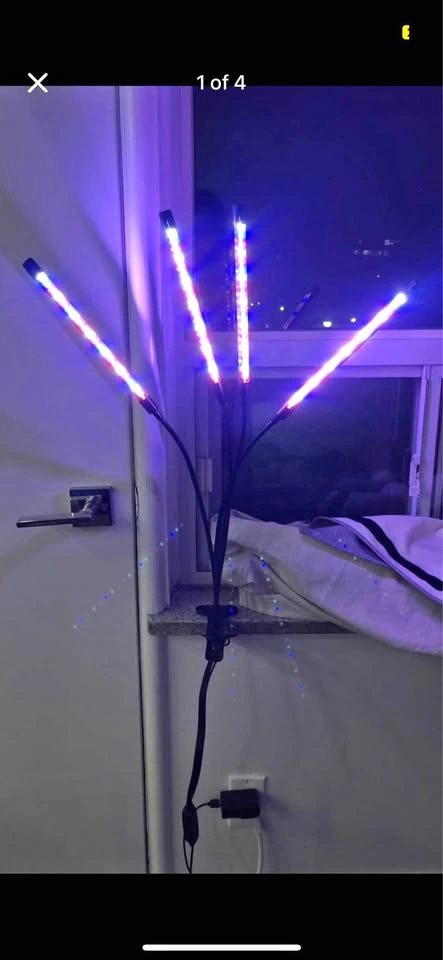 4-Head LED Clip-on Grow Light