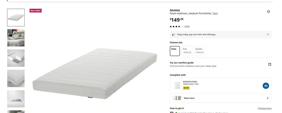 IKEA VITVAL Loft Bed + ASVANG Mattress – Great for Small Spaces - photo 4