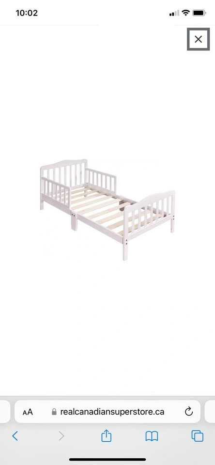 Concord Toddler Bed white
