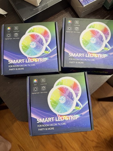 3 Smart RGB LED Light Strip, App Control, USB Powered