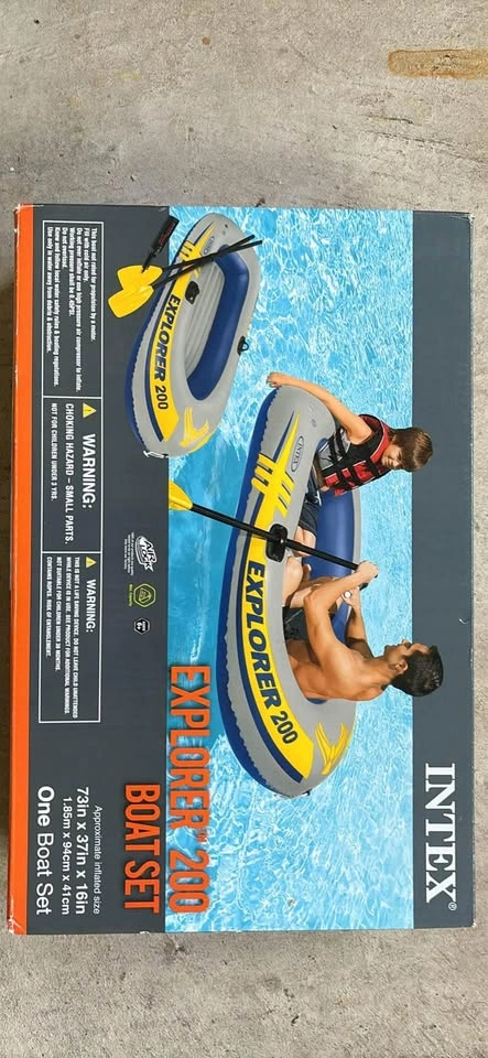 Intex Explorer 200 Inflatable Boat Set (Brand New)