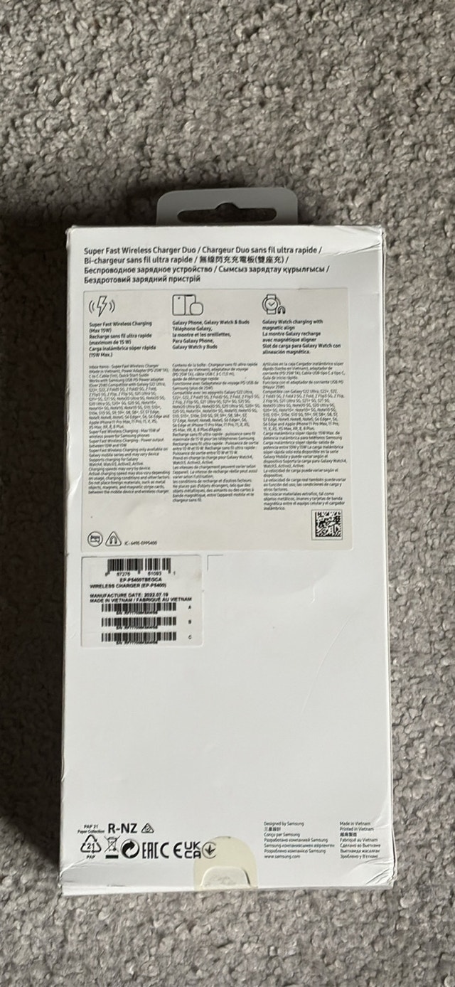 Samsung Super Fast Wireless Charger Duo (Brand New & Sealed) - photo 2