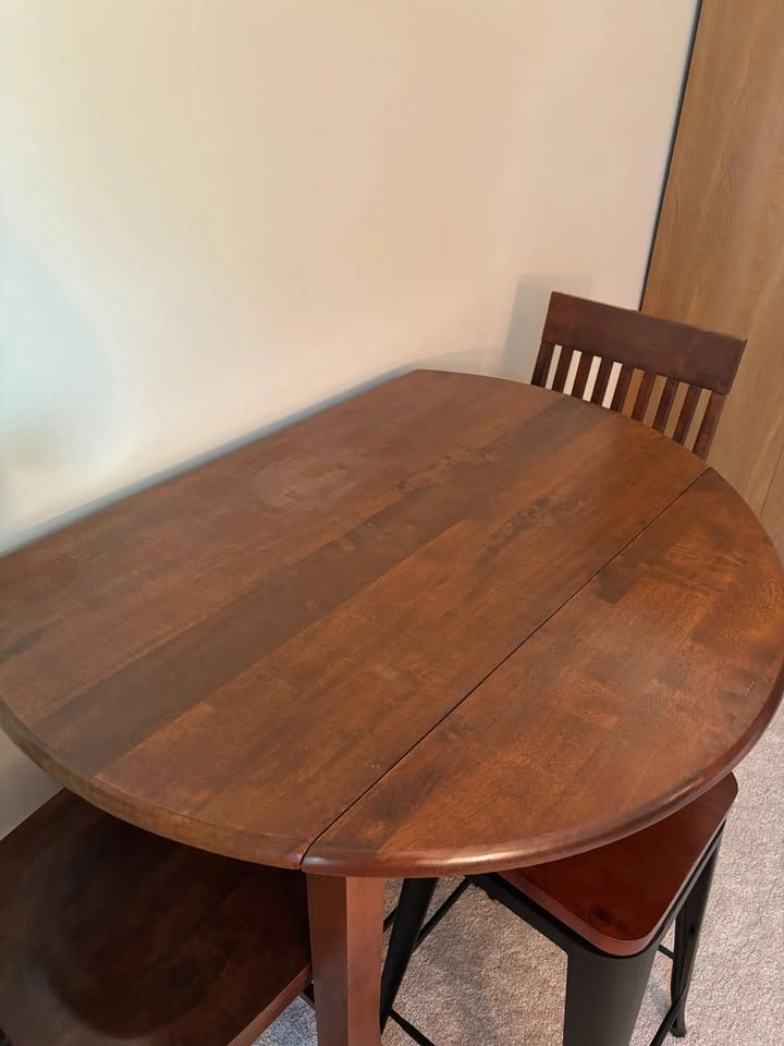 Round, Small, Wood, High-Top Table - photo 3