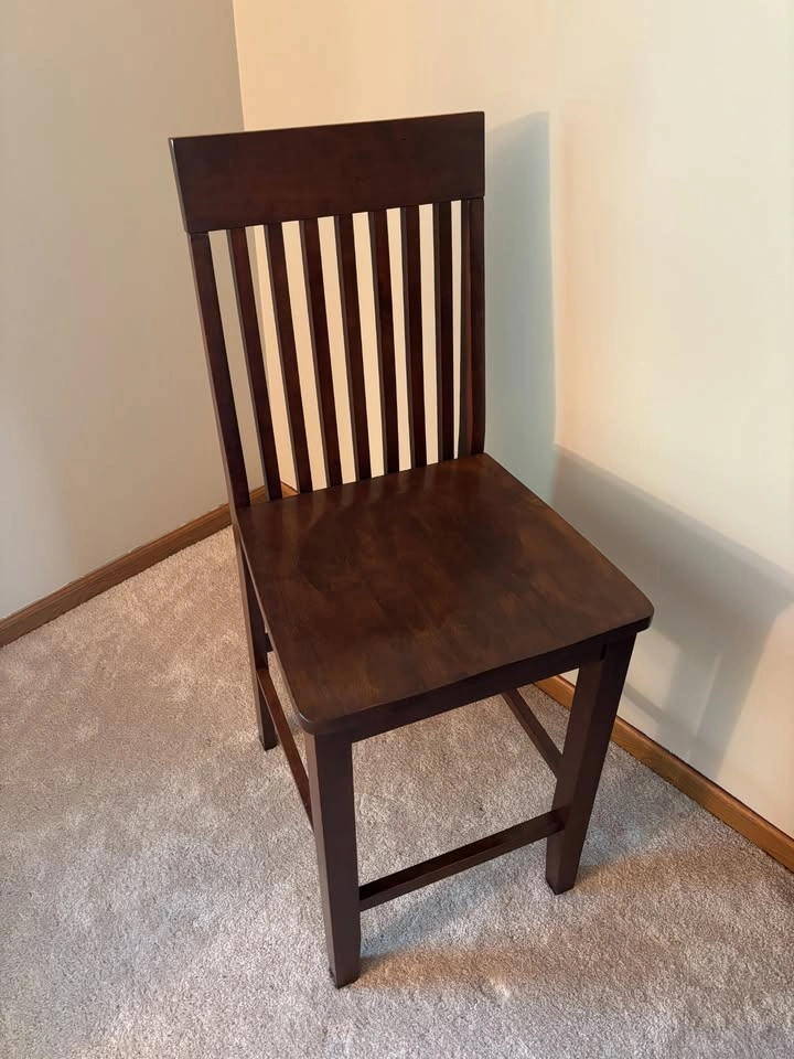 Round, Small, Wood, High-Top Table - photo 4