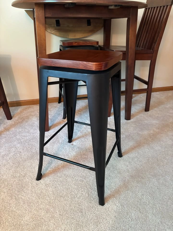 Round, Small, Wood, High-Top Table - photo 5
