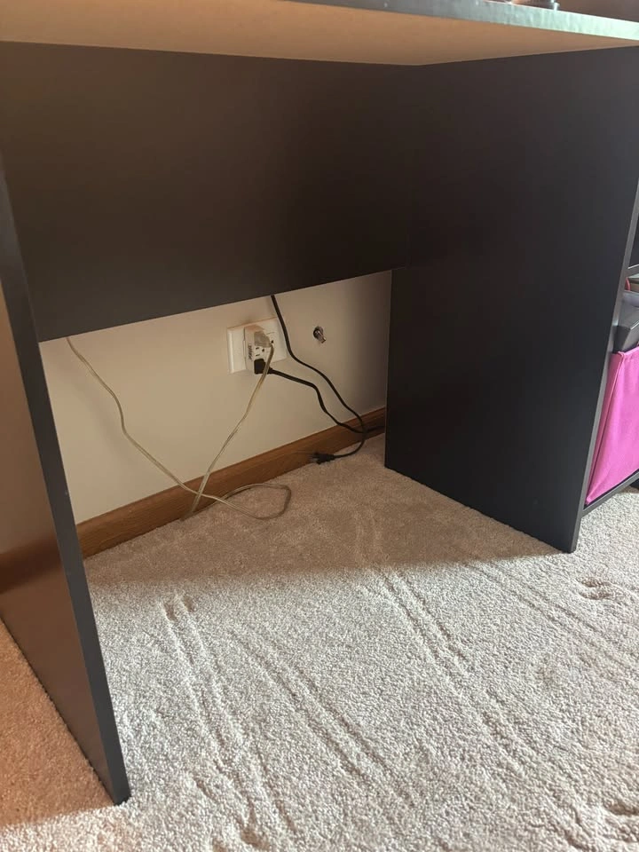 Black Desk with Printer Shelf - photo 2