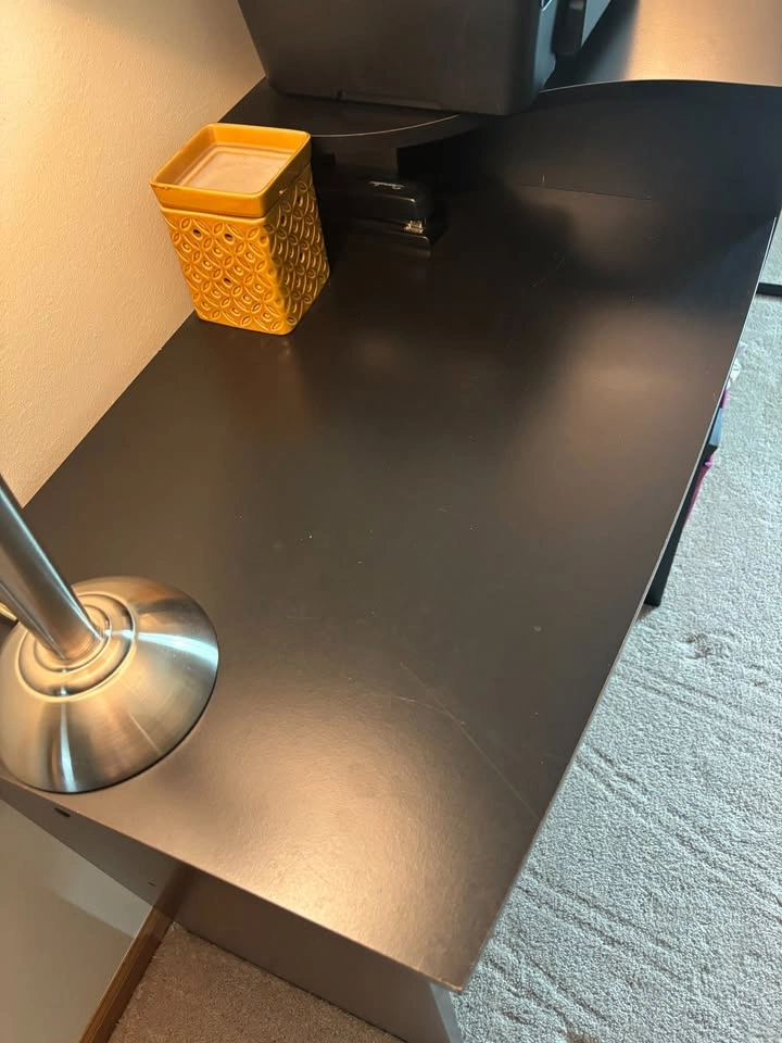 Black Desk with Printer Shelf - photo 5
