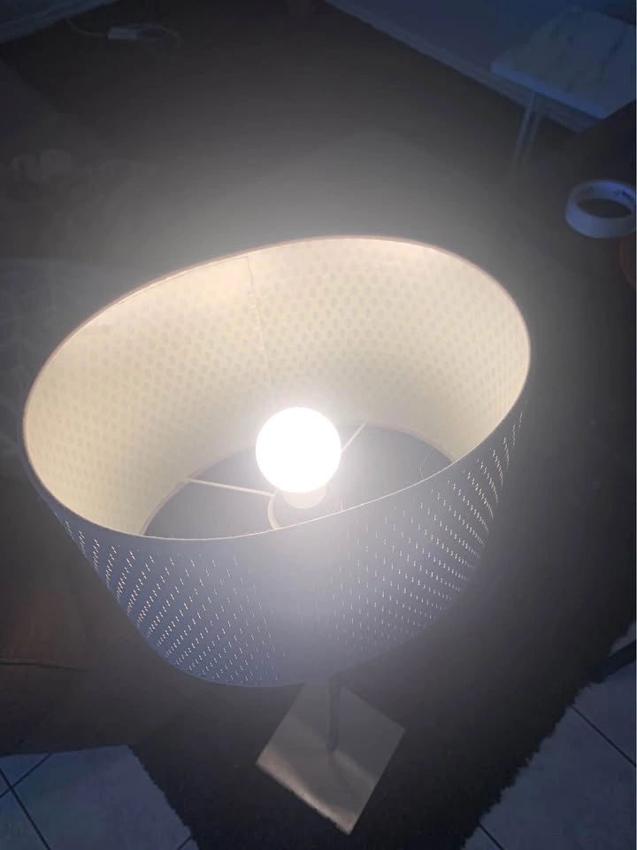 💡 Smart Modern Floor Lamp — White/Grey Woven Shade - photo 2