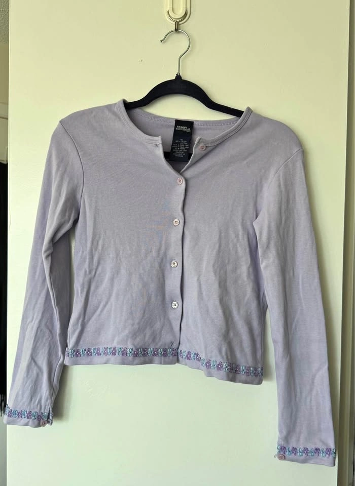 vintage purple cardigan
