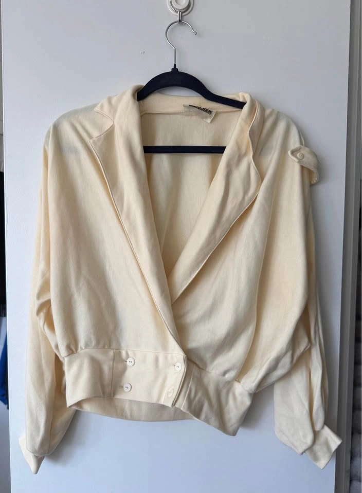 butter yellow cinched trench top - photo 2