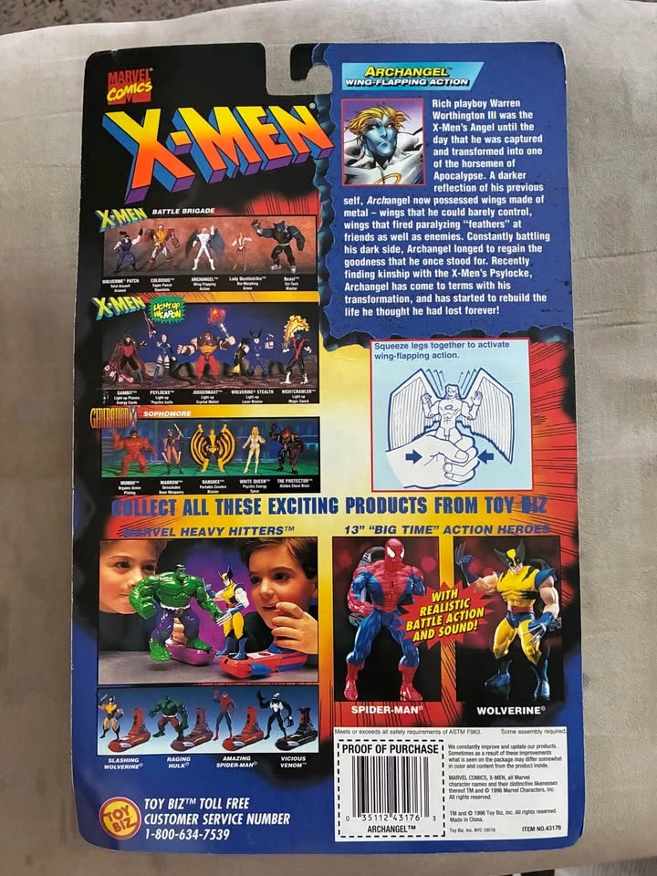 Vintage Archangel action figure from the X-Men: Battle Brigade s - photo 2