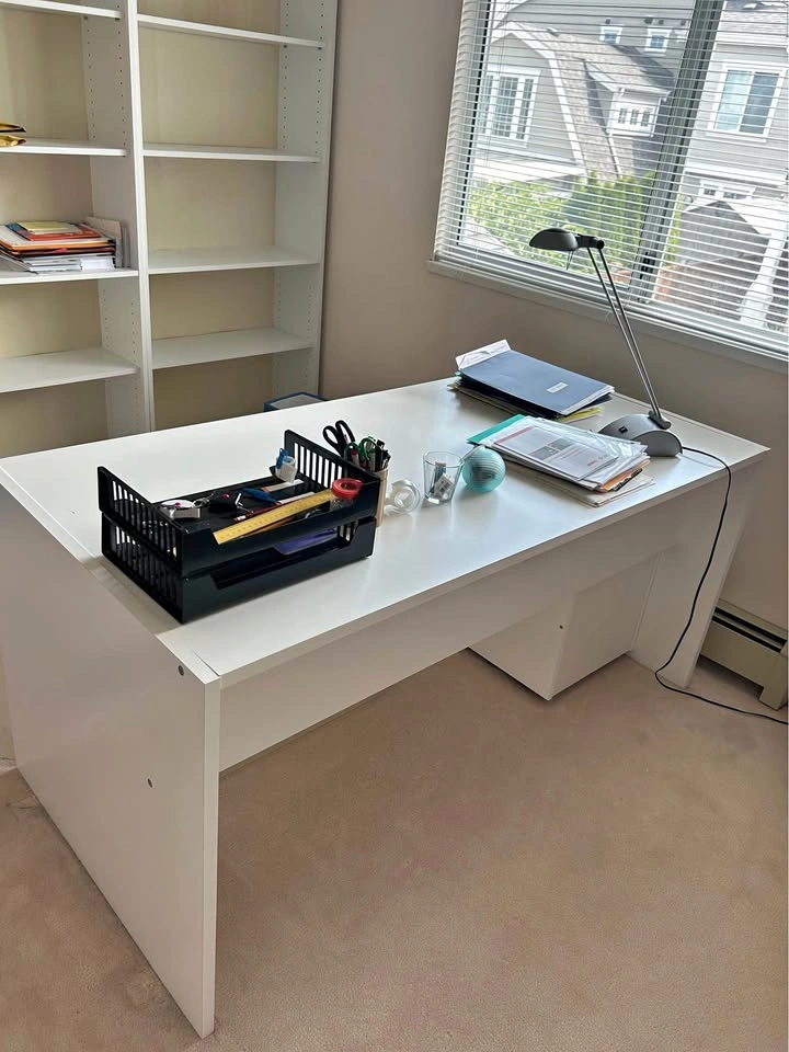 IKEA Malm Desk with Drawer Unit and 2 Bookcases