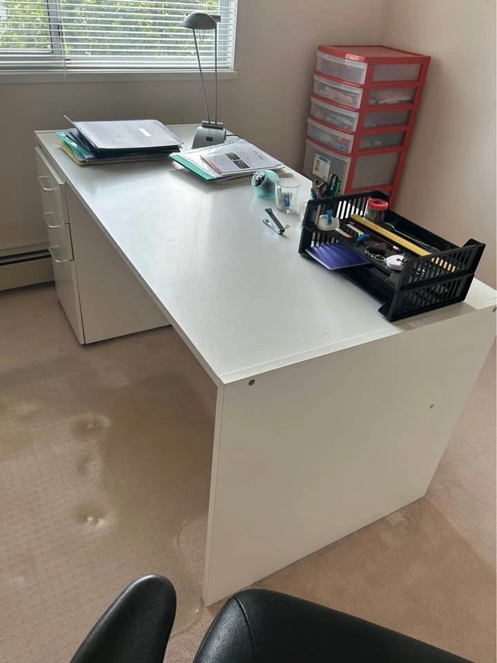 IKEA Malm Desk with Drawer Unit and 2 Bookcases - photo 2