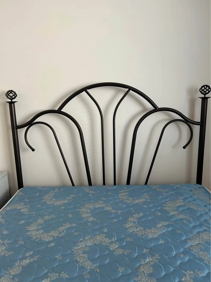 Sears-O-Pedic Double Mattress, Box Spring, and Metal Headboard - photo 3