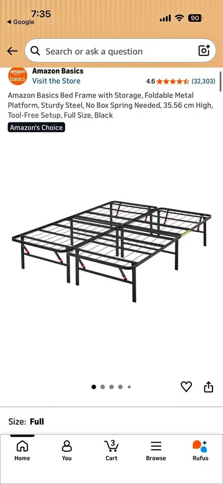 Foldable Bed Frame Full Size