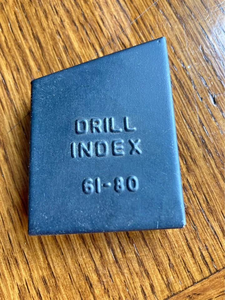 Vintage Micro Drill Bit Index Set 61-80