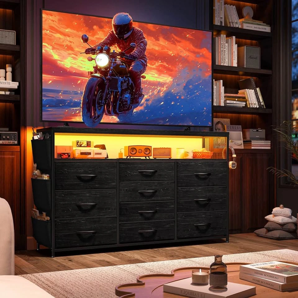 10-Drawer Smart TV Stand & Dresser | Fits 75” TVs - photo 3