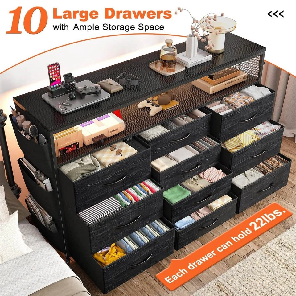 10-Drawer Smart TV Stand & Dresser | Fits 75” TVs - photo 5