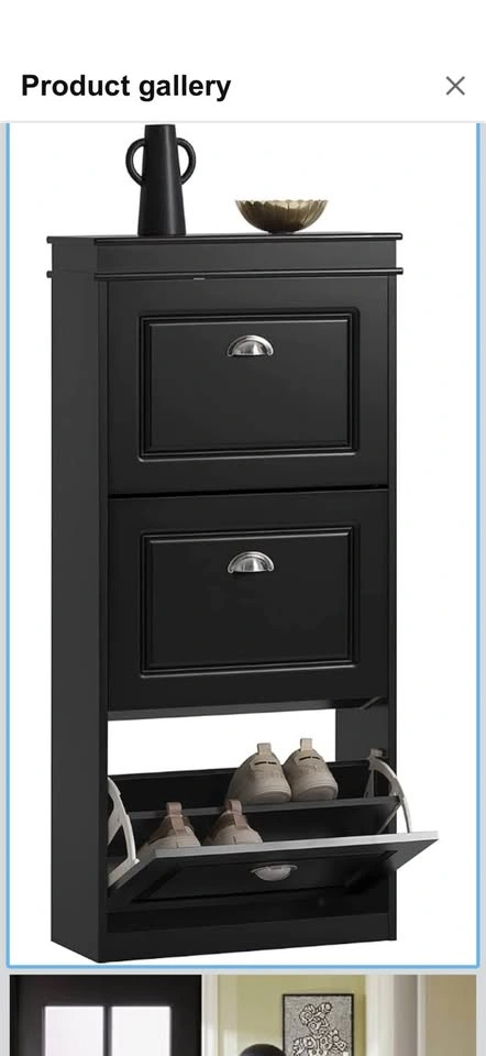Shoe Storage Cabinet Organizer Narrow Shoe Cabinet with 3 Flip D - photo 2