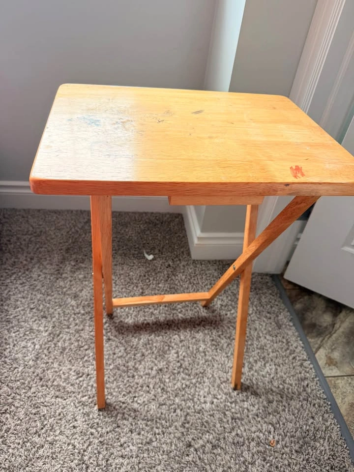 Vintage Solid Wood Folding Plant Stand - photo 3
