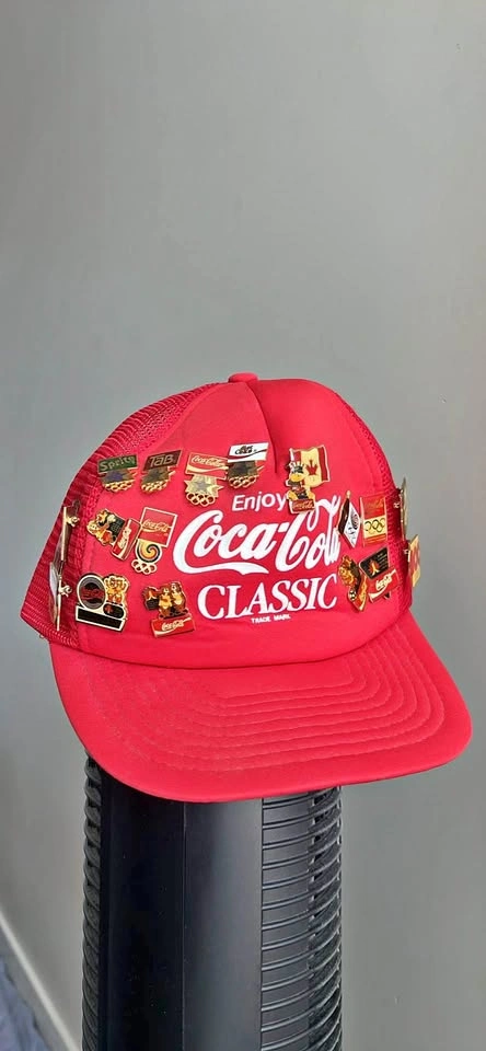 Coca-Cola Hat with 18 Pins