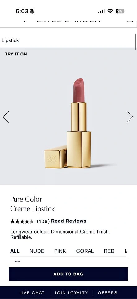 Estée Lauder Pure Color Envy Sculpting Lipstick 561 Intense Nude