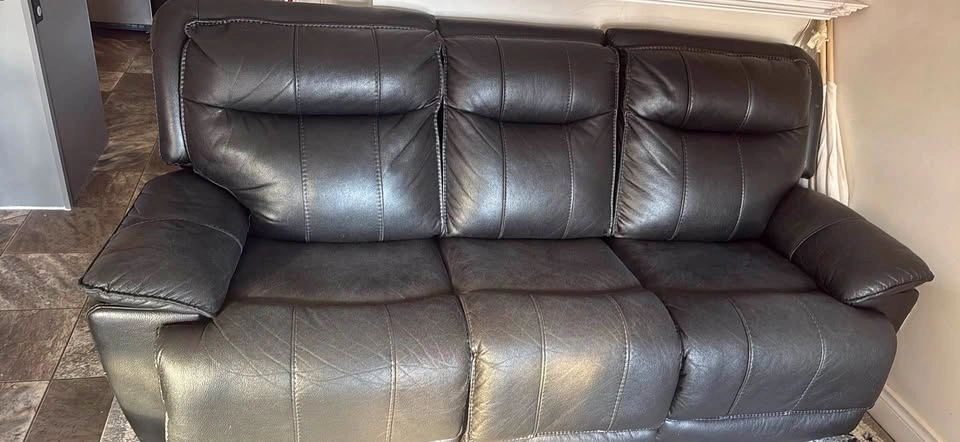 Synthetic leather 3 seated sofa