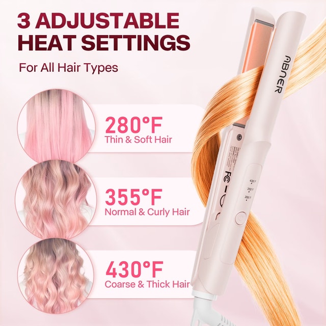 ABNER Mini Flat Iron 0.7 Inch Ceramic Hair Straightener BNIB - photo 3
