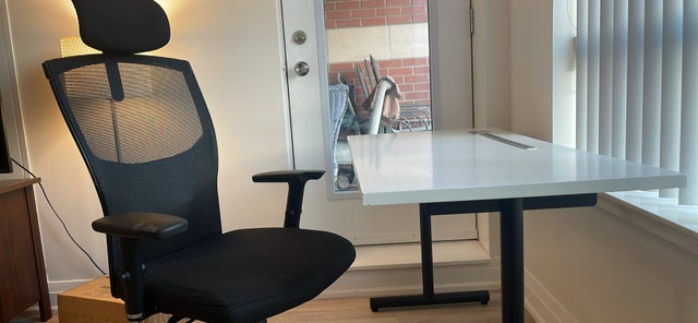 desk and chair