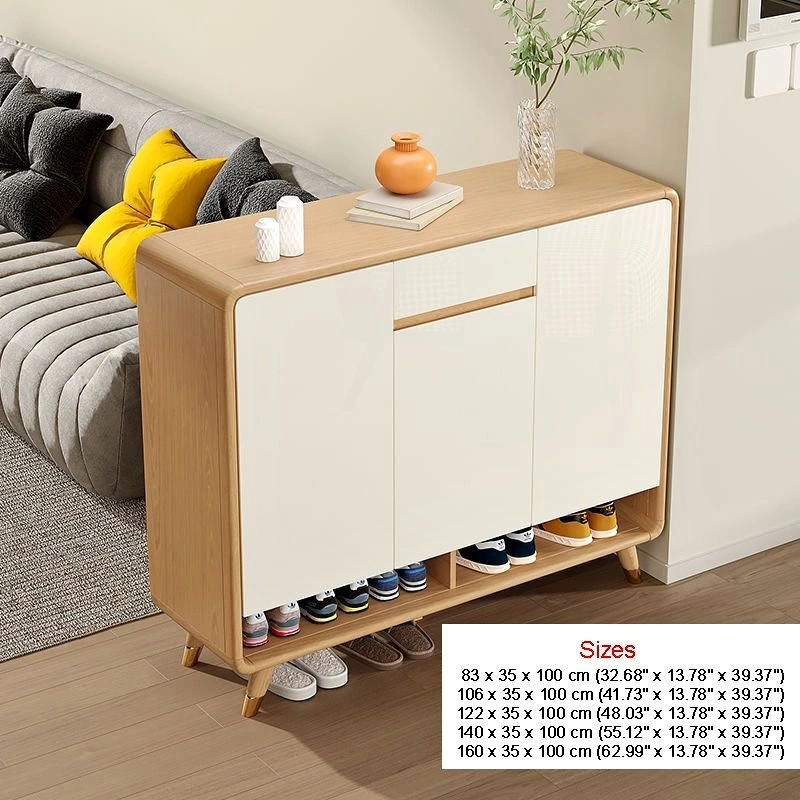 Nordic Wooden Entry Shoe Storage Cabinet