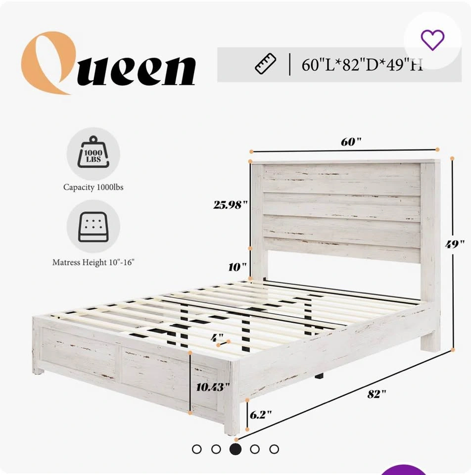 Brand new Queen size wooden bed frame - photo 3