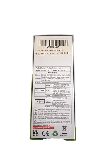 RDINSCOS Wood Wall Moisture Meter Digital Moisture Test NIB - photo 2