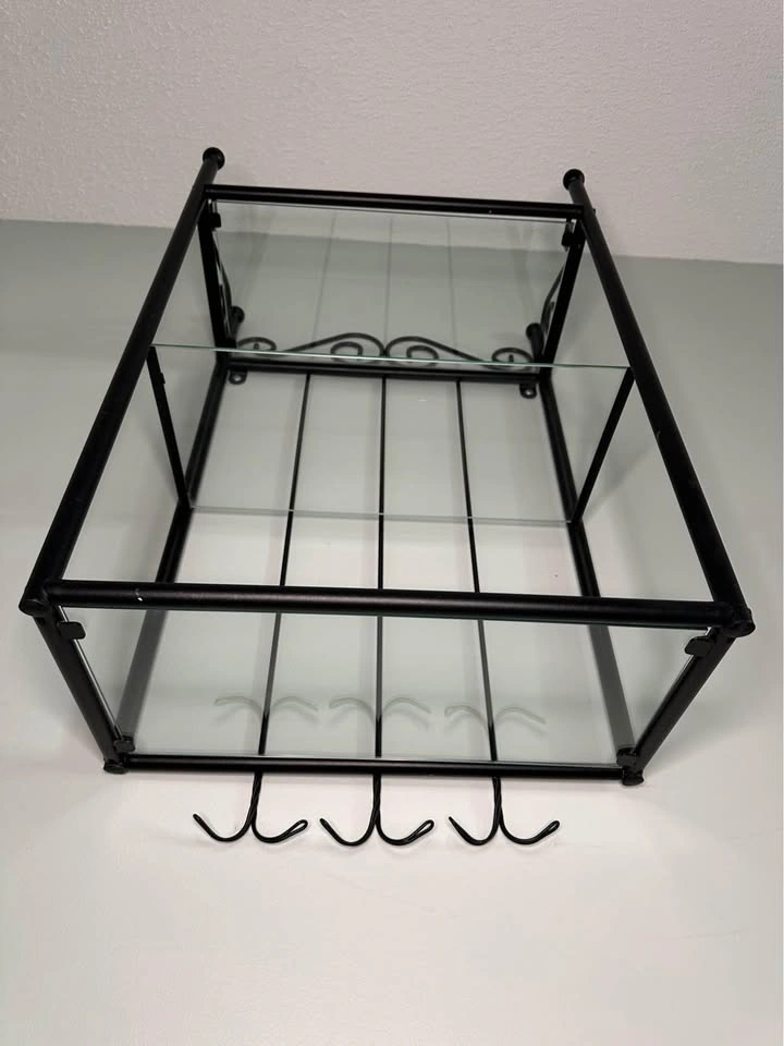 Pair of Glass Wall Shelf Units - photo 2