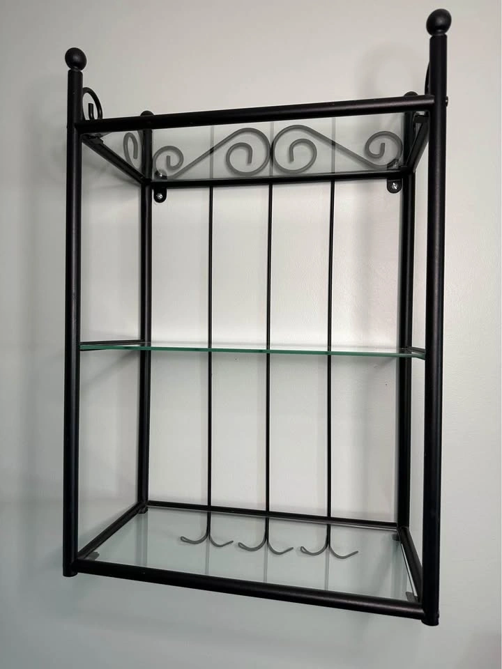 Pair of Glass Wall Shelf Units - photo 3